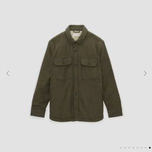 NWT Everlane ReNew Fleece-Lined Heavyweight Overshirt – Heathered Green, Men’s L